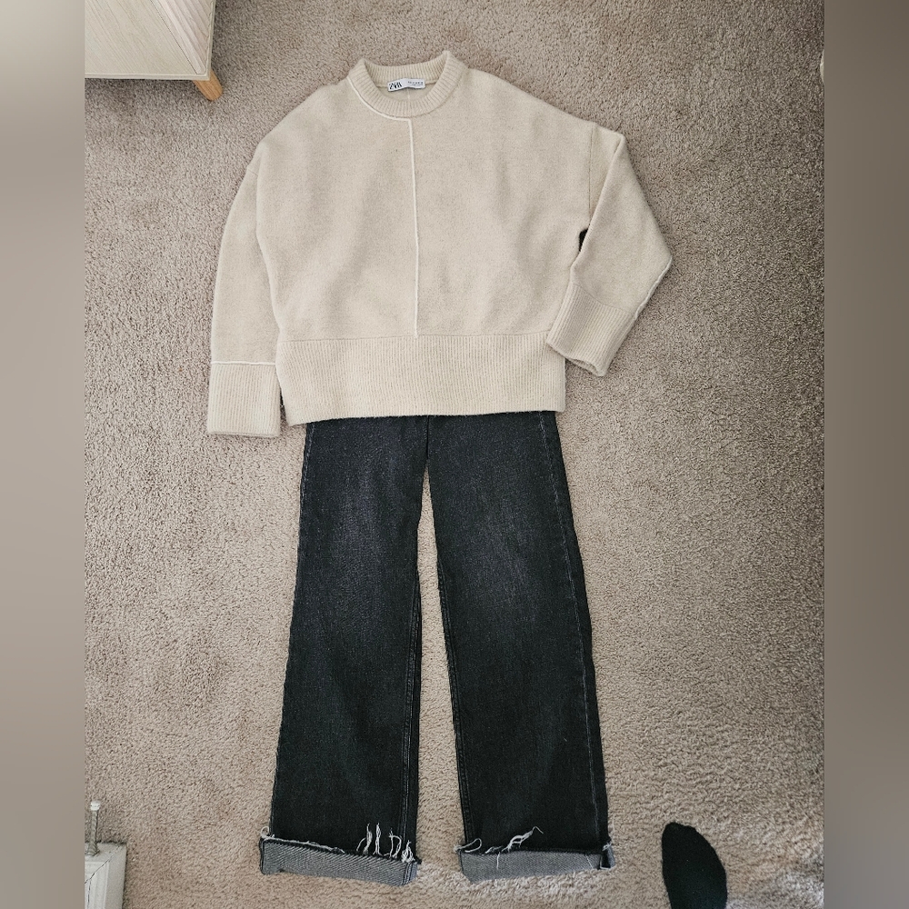 Zara Sweater Size S and H&M Jeans Size 2/34